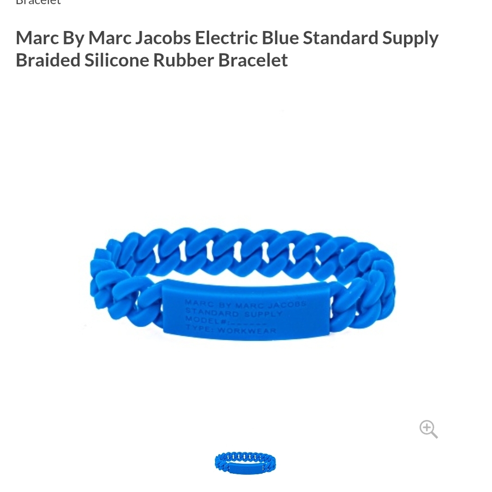 Marc by Marc Jacobs Electric Blue Silicone Bracelet